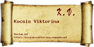 Kocsis Viktorina névjegykártya